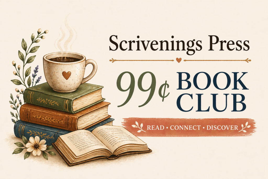 logo for the 99¢ book club by Scrivenings Press